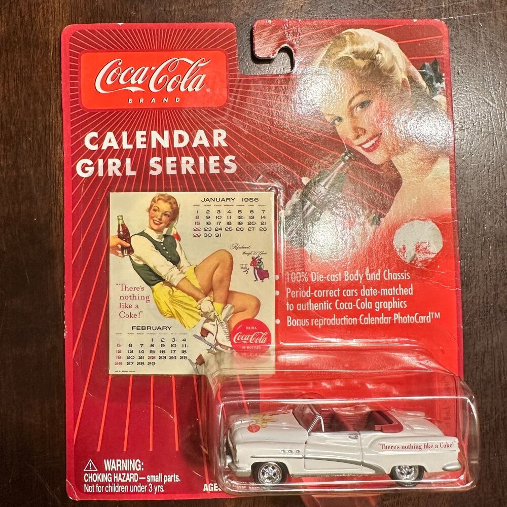Johnny Lightning Coca-Cola Calendar Girl Series Die-Cast 1956 Corvette